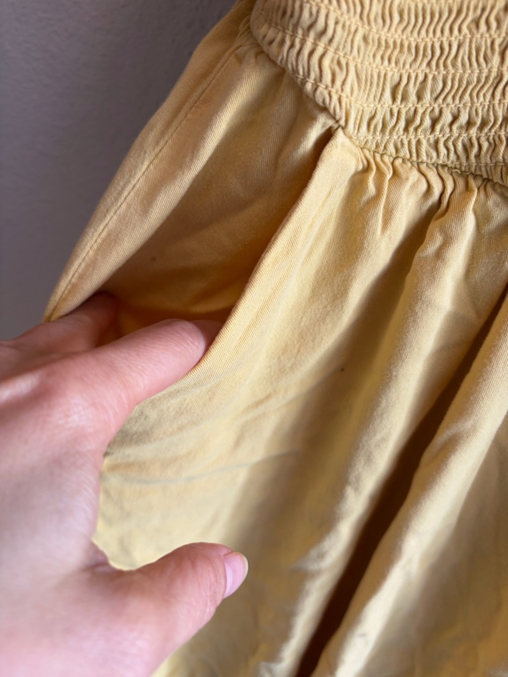 TORRID Mini Challis Smocked Babydoll Yellow Dress with Pockets - Picture 5 of 7